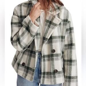 Madewell size size XL Plaid Double-Breasted oversized Women's coat Jacket